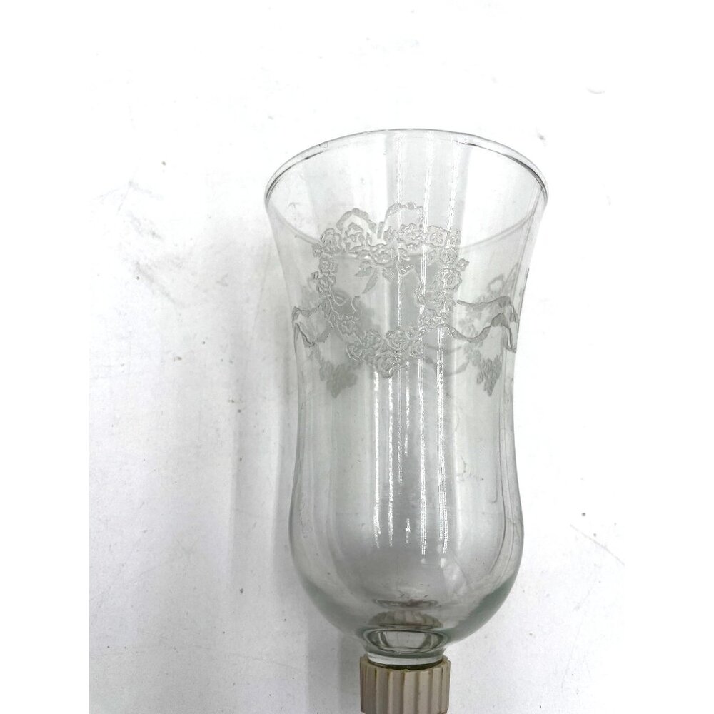 Home Interiors Homeco Vintage Etched Heart Wreath Votive Candle Holder Sconce
